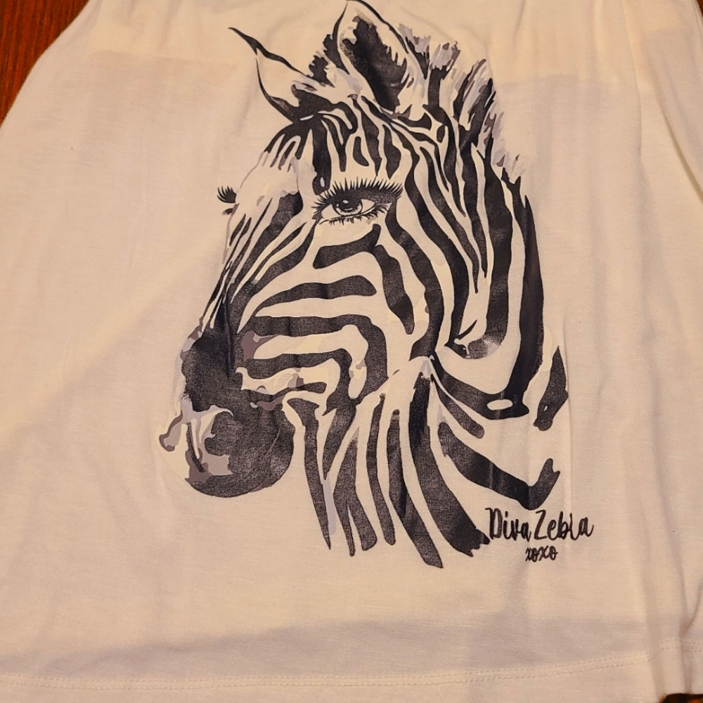 Zebra shirt w/bra